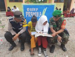 Kiprah Mulia Bhabinkamtibmas Desa Bajo Pulau, Cerdaskan Generasi Bangsa Lewat Belajar Membaca